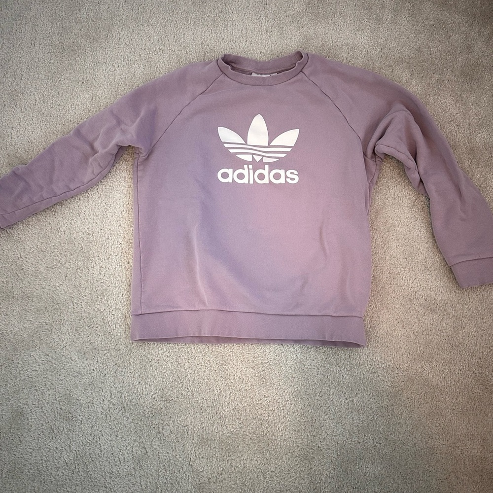 Adidas Lavender Sweatshirt with Logo Size M